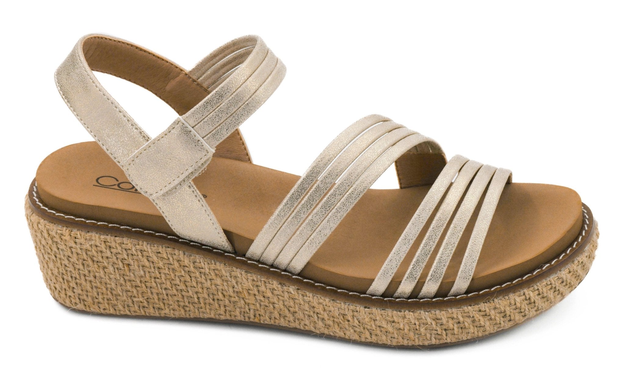 Corkys What About Now Gold Woven Platform Sandals - The Bronze Butterfly