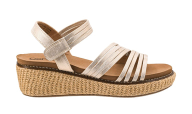 Corkys What About Now Gold Woven Platform Sandals - The Bronze Butterfly