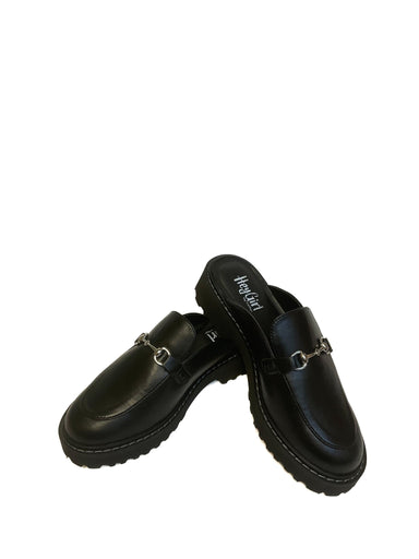 Corkys Wingin It Loafer Slides in Black Smooth - The Bronze Butterfly