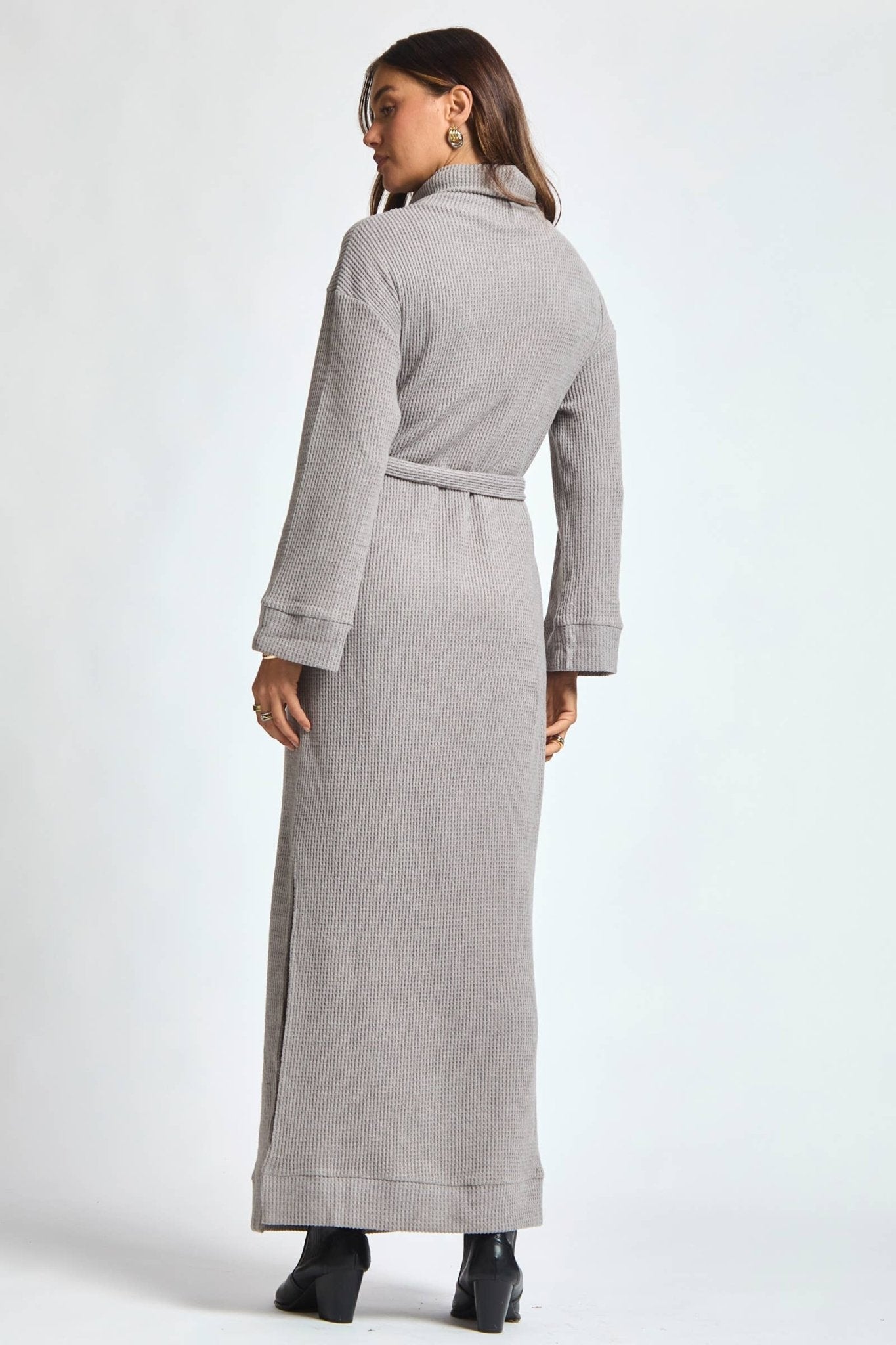 Cowl Neck Waist Tie Maxi Dress - The Bronze Butterfly