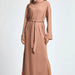 Cowl Neck Waist Tie Maxi Dress - The Bronze Butterfly