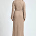 Cowl Neck Waist Tie Maxi Dress Plus Size - The Bronze Butterfly