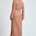Cowl Neck Waist Tie Maxi Dress Plus Size - The Bronze Butterfly