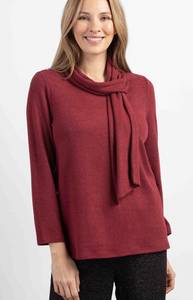 Cozy - Up Fleece Tie Neck Sweater - The Bronze Butterfly