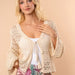 Crochet Cardigan with Tie Front Plus Size - The Bronze Butterfly