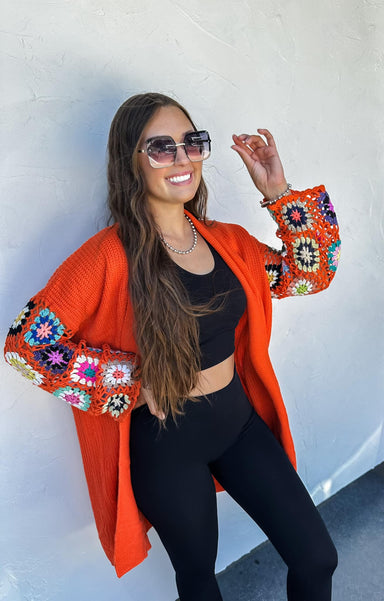 Crochet Sleeve Cardigan - The Bronze Butterfly