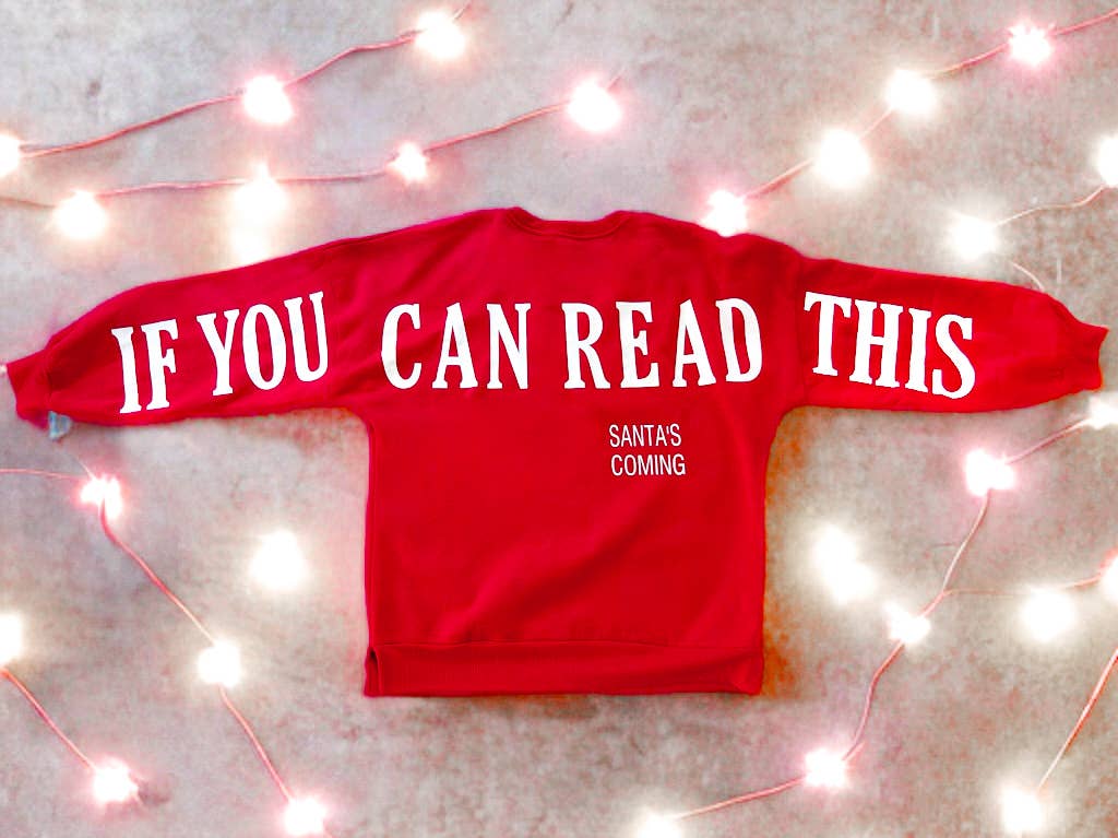 Santa’s Coming Graphic Scuba Oversized Sweatshirt