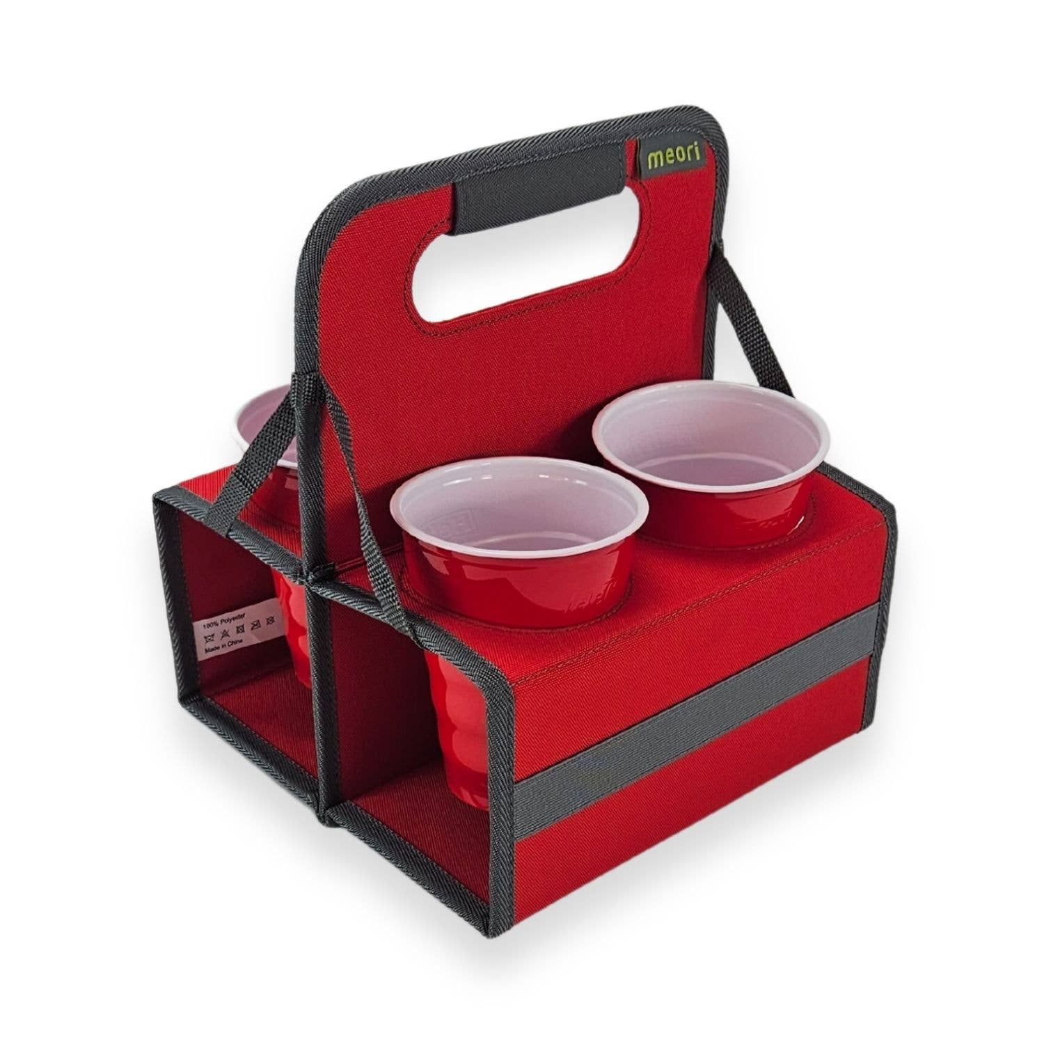 Reusable  Drink Carriers 4-Cup / Hibiscus Red