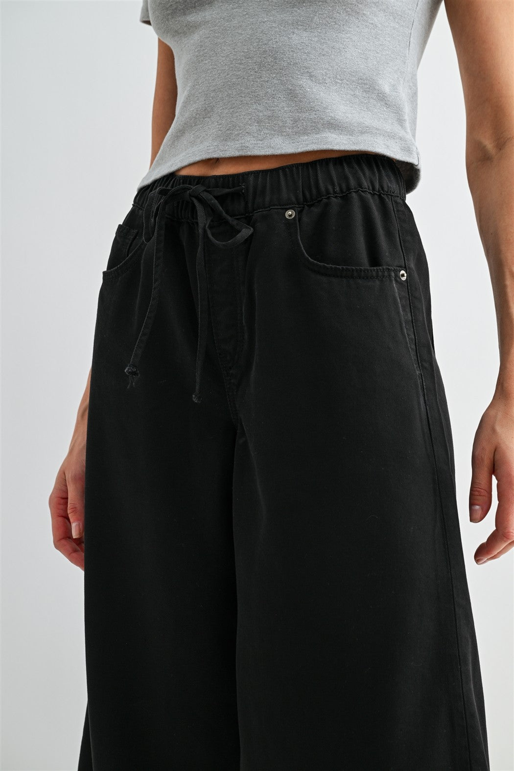High Rise Wide Leg Jogger | 100% Lyocell | Mica Denim