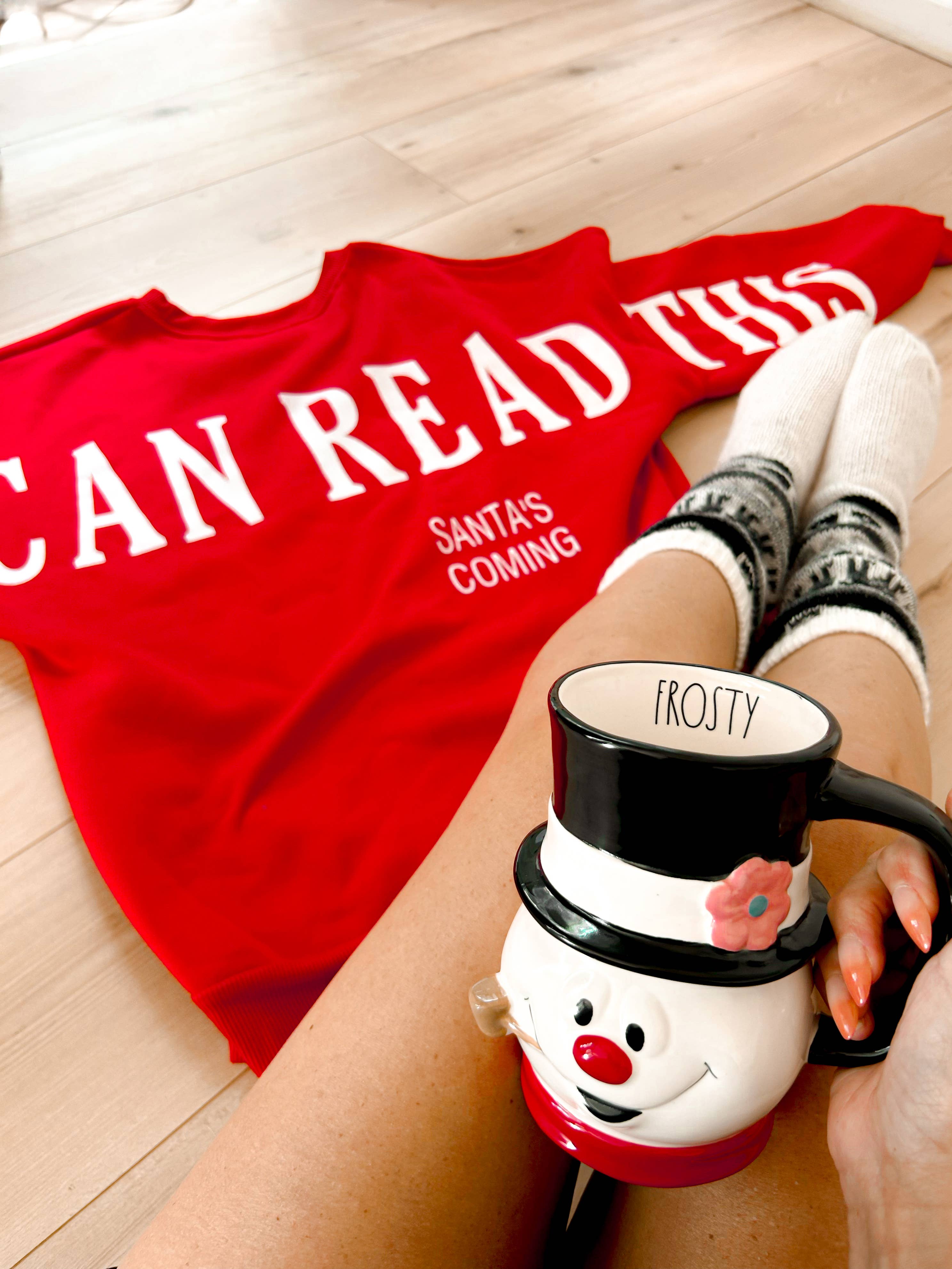 Santa’s Coming Graphic Scuba Oversized Sweatshirt