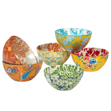 Damask Floral All Purpose Bowl 4.75" x 2.25" Assorted - The Bronze Butterfly
