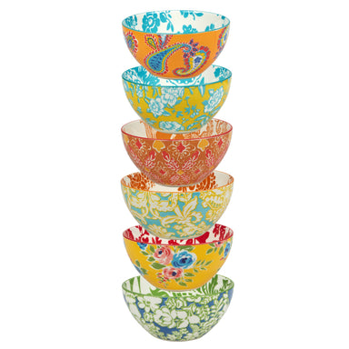 Damask Floral All Purpose Bowl 4.75" x 2.25" Assorted - The Bronze Butterfly
