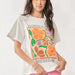 Davi & Dani Flower Market Floral Graphic Knit Top | White - The Bronze Butterfly