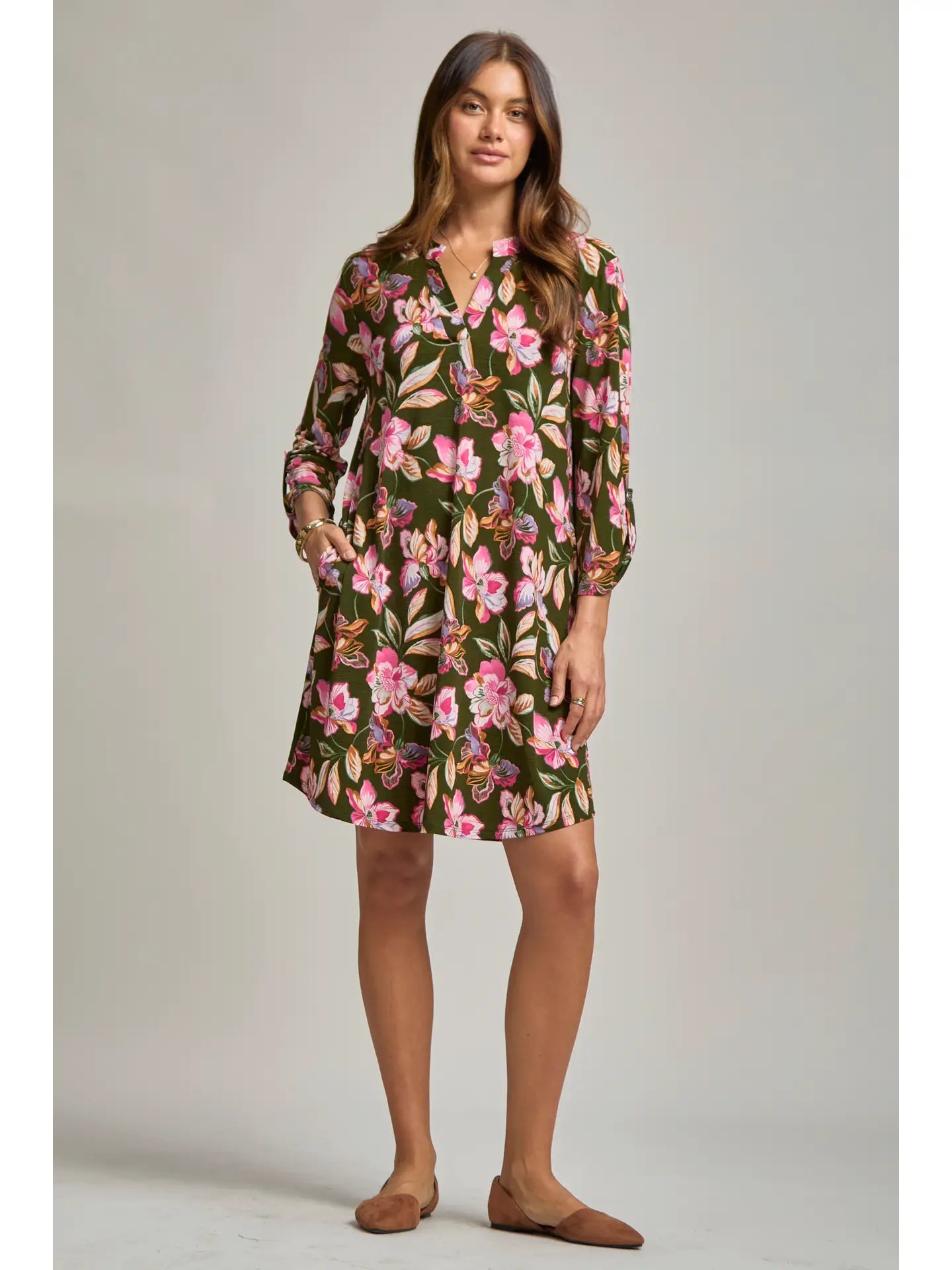 Dear Scarlett A Line Dress w/ Pockets - The Bronze Butterfly