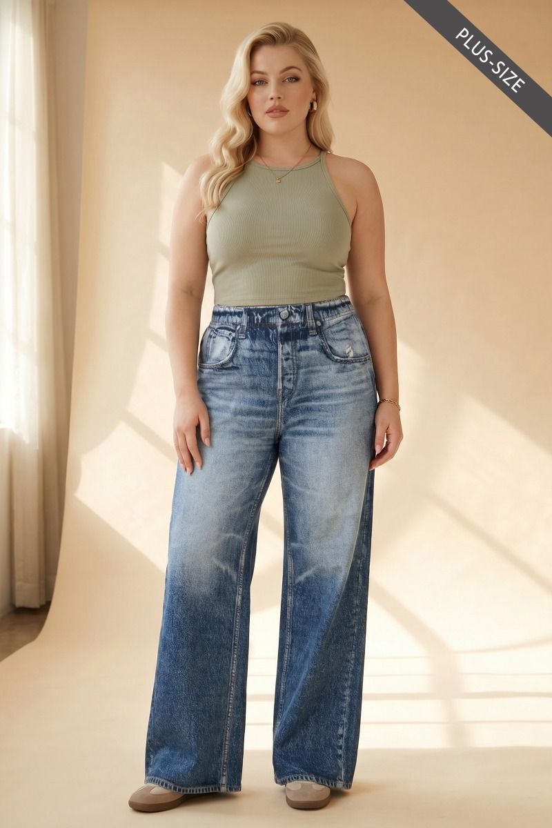Dear Scarlett Zenim Wide Leg Pants - Plus Size - The Bronze Butterfly