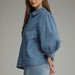 Denim Pintuck Balloon Sleeve Top | Entro - The Bronze Butterfly