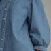 Denim Pintuck Balloon Sleeve Top | Entro - The Bronze Butterfly
