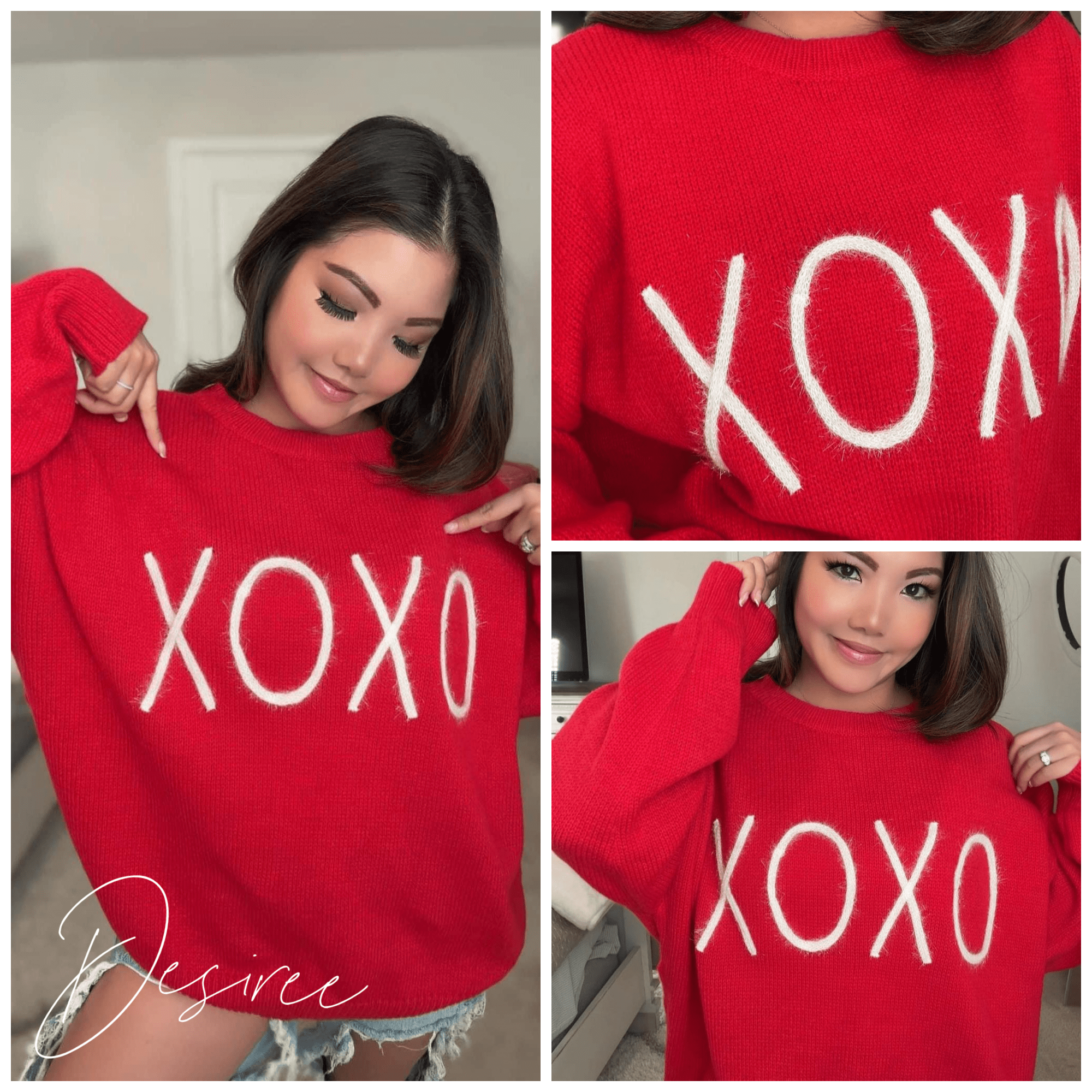 Desiree XOXO Oversized Sweater: XL - The Bronze Butterfly