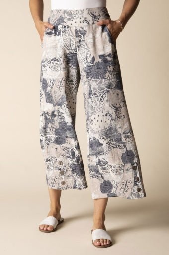 Destination Unknown Button Hem Crop Pant - The Bronze Butterfly
