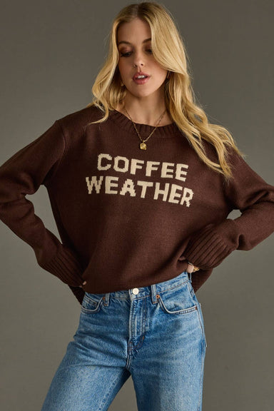 Dk. Brown Coffee Weather Sweater - The Bronze Butterfly