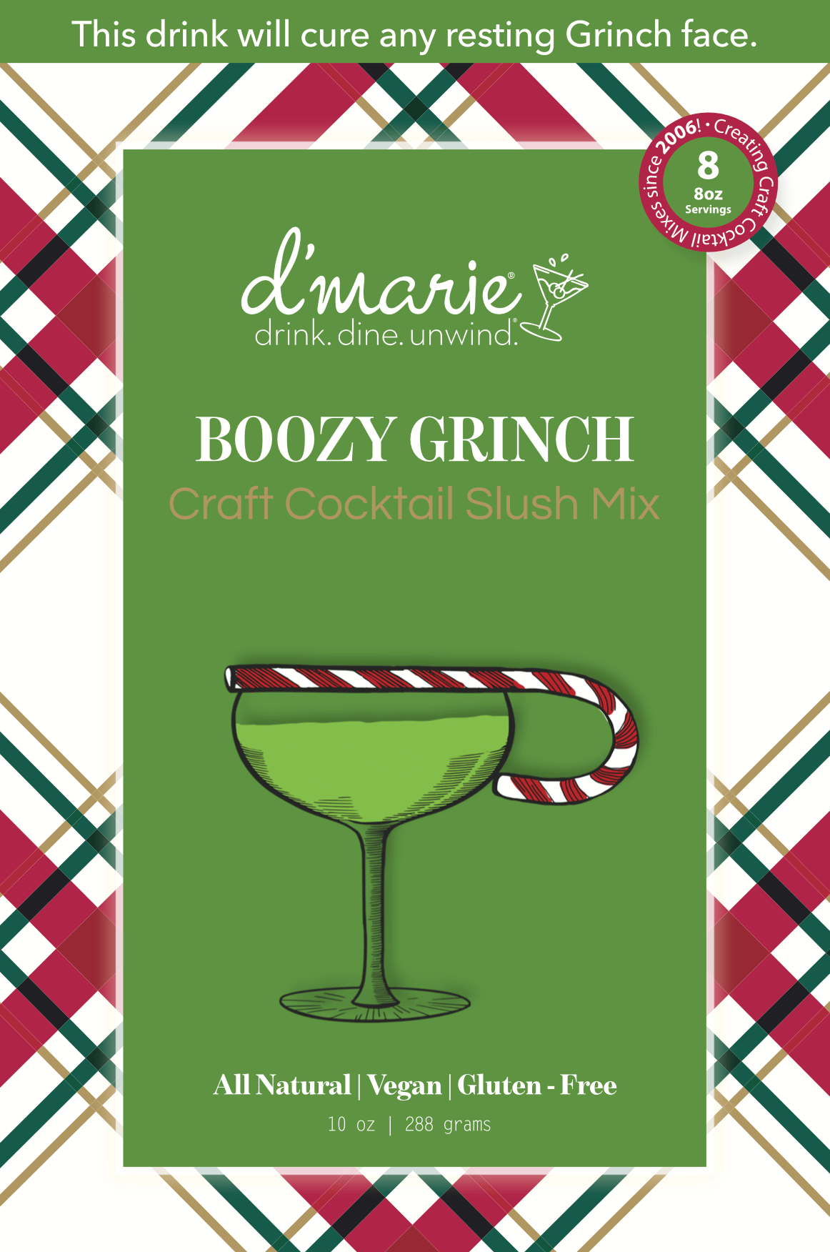 D'Marie Cocktail Infusions - Boozy Grinch - The Bronze Butterfly