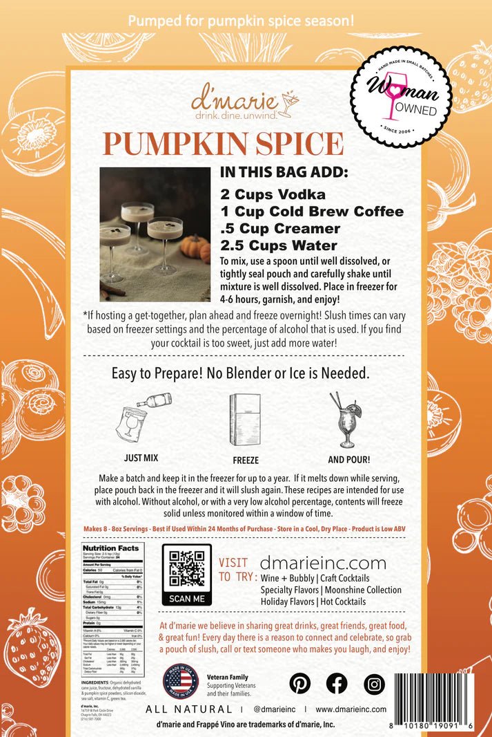 d'marie Fall Cocktail Slush Mix - The Bronze Butterfly