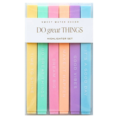 Do Great Things Highlighter Set - Stationery Set - The Bronze Butterfly