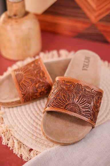 Dottie Hand tooled Sandal - The Bronze Butterfly
