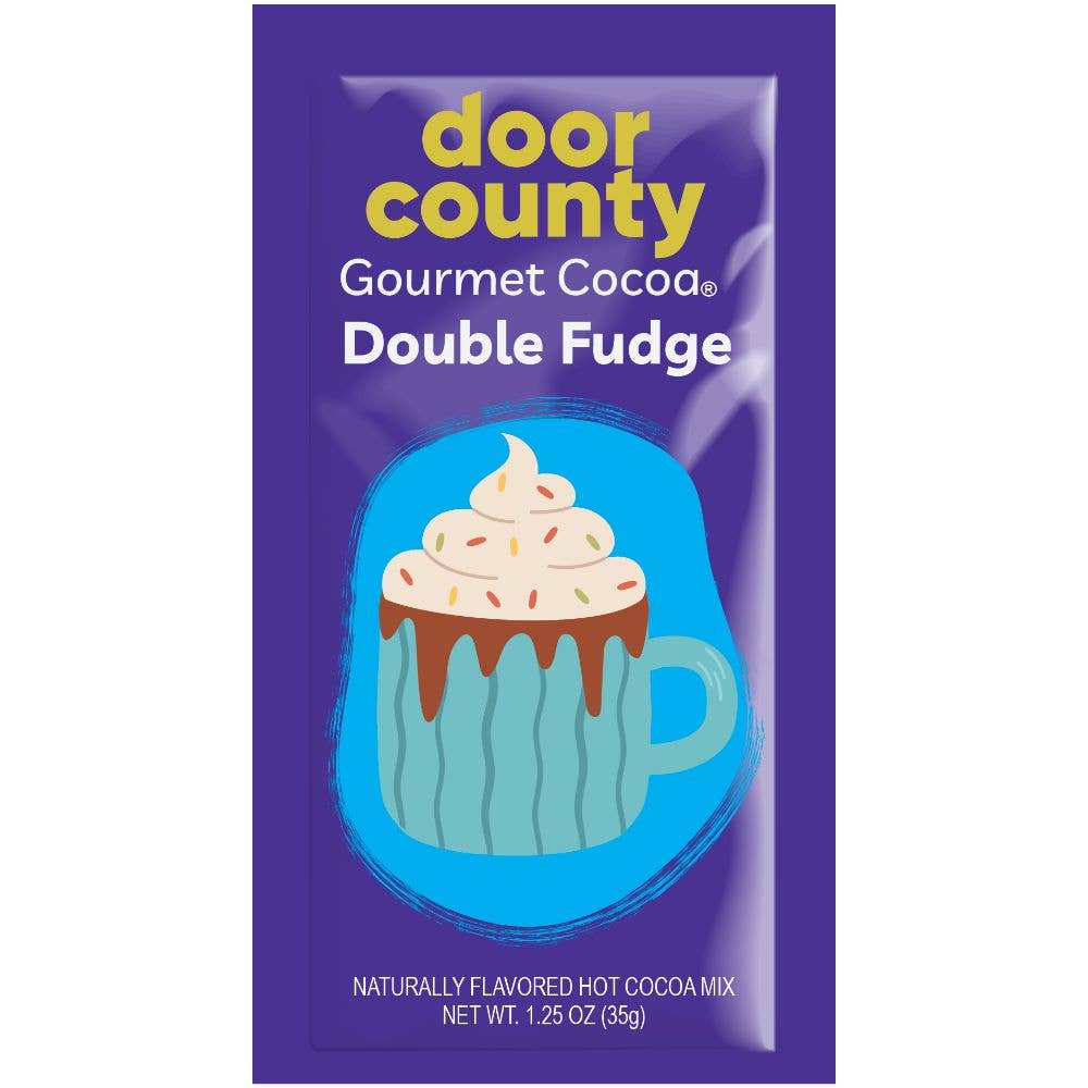 Double Fudge Hot Cocoa, 1.25 oz Single-Serve Packet | Door County Coffee - The Bronze Butterfly