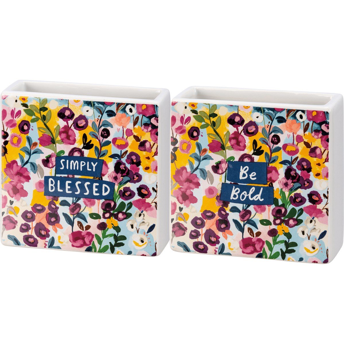 Double Sided Square Vase - The Bronze Butterfly