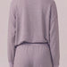 Dusty Purple Brushed Stripe Mock Neck Sweatshirt & Pants Set - The Bronze Butterfly
