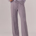 Dusty Purple Brushed Stripe Mock Neck Sweatshirt & Pants Set - The Bronze Butterfly