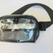 Clear bum bag with black strap