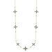 Enamel Cross Station Necklace Black - The Bronze Butterfly