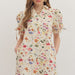 ENTRO FLORAL MINI COLLAR DRESS - The Bronze Butterfly