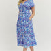 Entro Floral Printed Midi Dress - The Bronze Butterfly