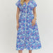 Entro Floral Printed Midi Dress - The Bronze Butterfly
