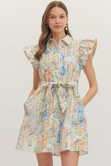 Entro Lifestyle Resort Mode Mini Dress - The Bronze Butterfly