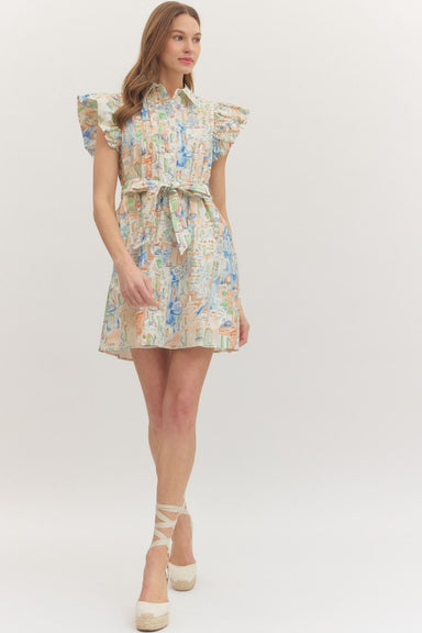 Entro Lifestyle Resort Mode Mini Dress - The Bronze Butterfly