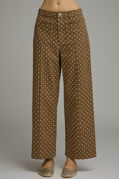 Entro Polka Dot Pant in Brown - The Bronze Butterfly