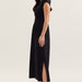 Entro Solid Cap Sleeve Midi Dress - The Bronze Butterfly