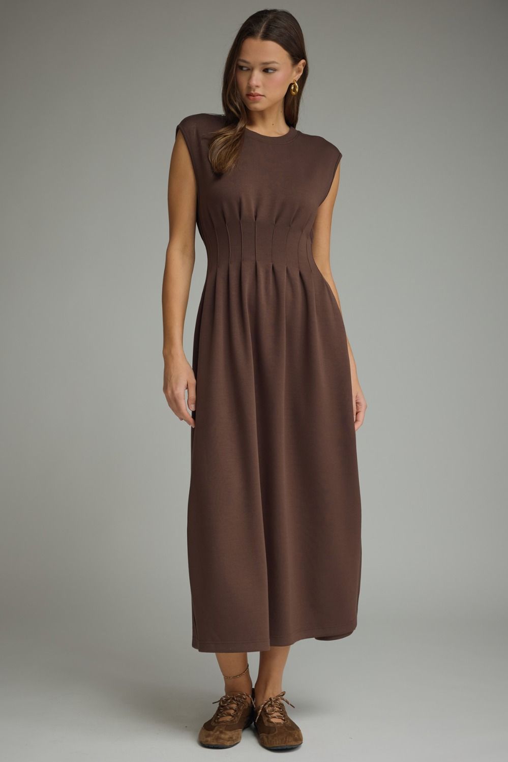 Entro Solid Cap Sleeve Midi Dress Black or Red - The Bronze Butterfly