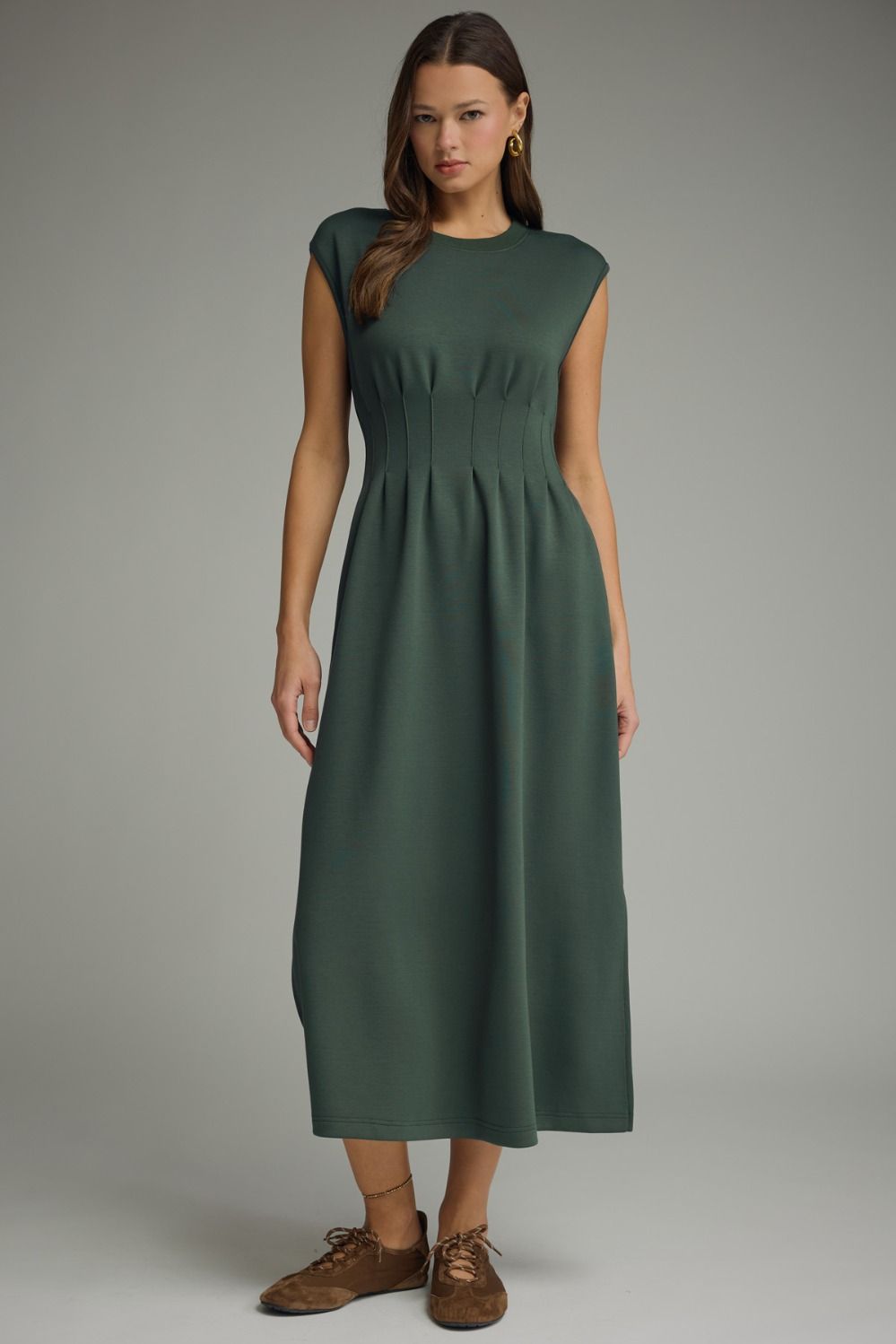 Entro Solid Cap Sleeve Midi Dress Black or Red - The Bronze Butterfly