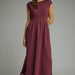 Entro Solid Cap Sleeve Midi Dress Black or Red - The Bronze Butterfly