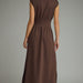 Entro Solid Cap Sleeve Midi Dress Black or Red - The Bronze Butterfly