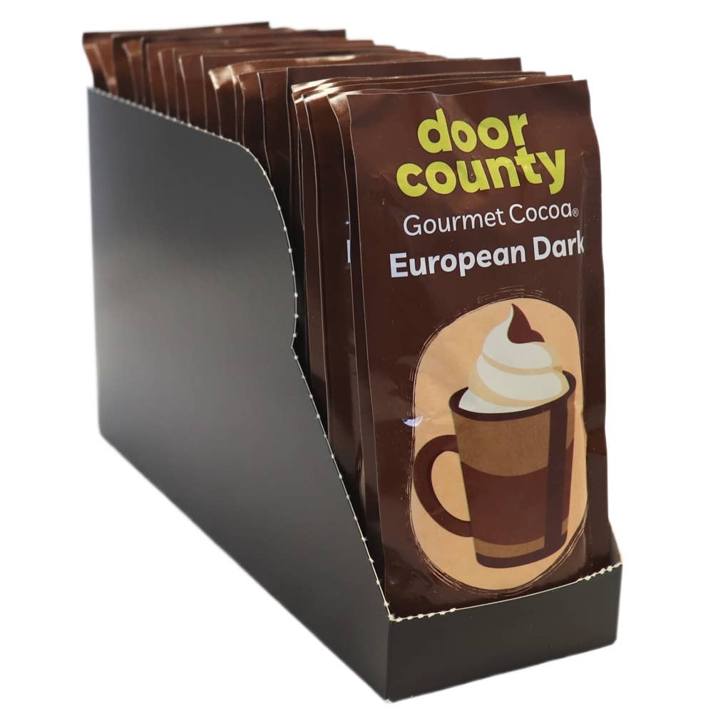 European Dark Hot Cocoa, Single-Serve Packet | Door County Coffee - The Bronze Butterfly