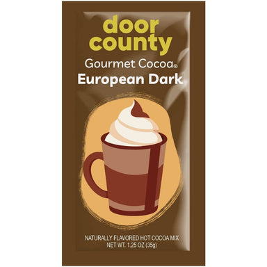 European Dark Hot Cocoa, Single-Serve Packet | Door County Coffee - The Bronze Butterfly