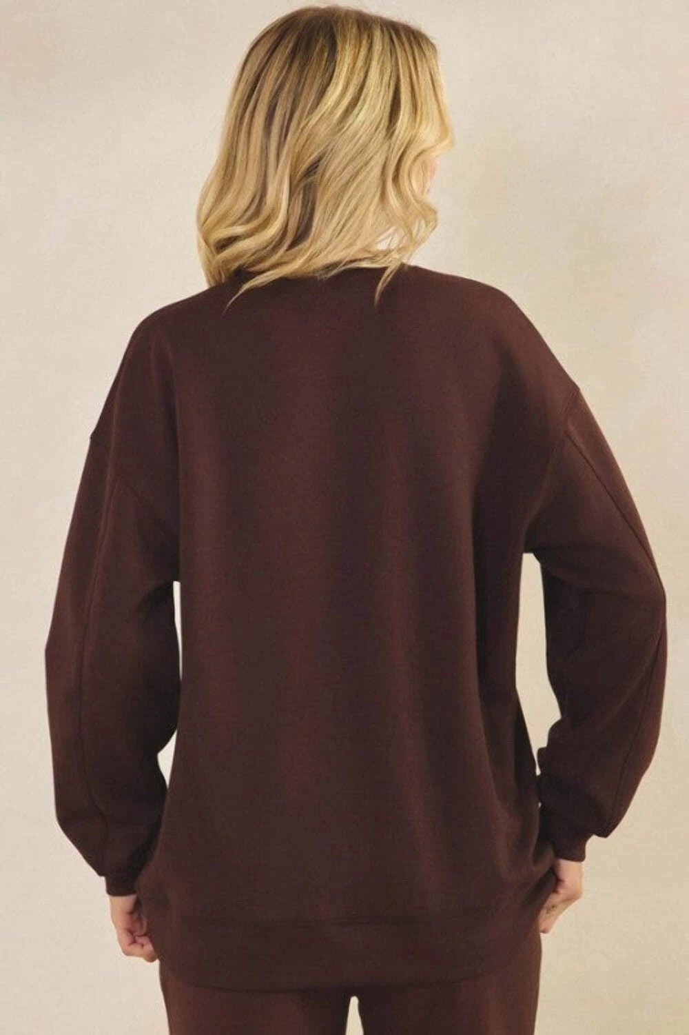 "Faith over Fear" Scuba top Coffee - The Bronze Butterfly