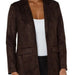 Faux Suede Boyfriend Blazer | Geometric Texture | Liverpool LA - The Bronze Butterfly
