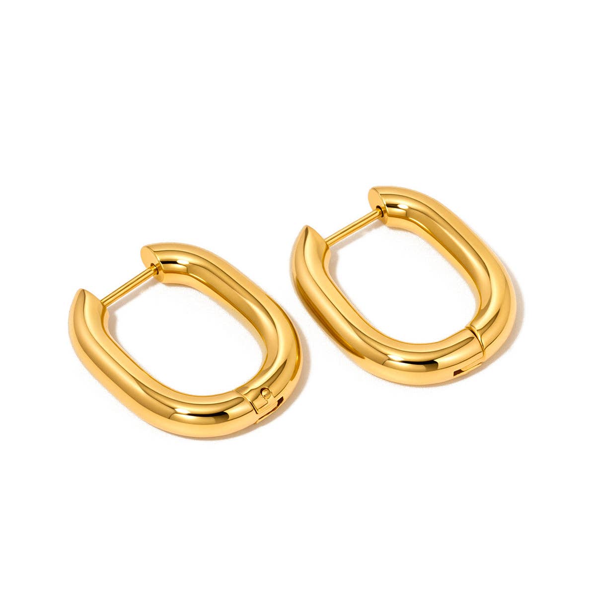 Flirty Fantasy Oval Hoop Earrings - WATERPROOF - The Bronze Butterfly